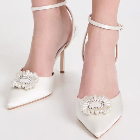 Badgley Mischka Scarpa Décolleté Donna Nicky - Tacco Alto Con Ornamento, Fodera In Pelle Traspirante
